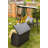 Biohort LeisureTime 51 39.7" L x 18.1" W x 24" H  Water Resistant Metal Galvanized Steel Deck Box with Lock and Soft Close Hydraulic Lift Dark Gray-109482210-109482209