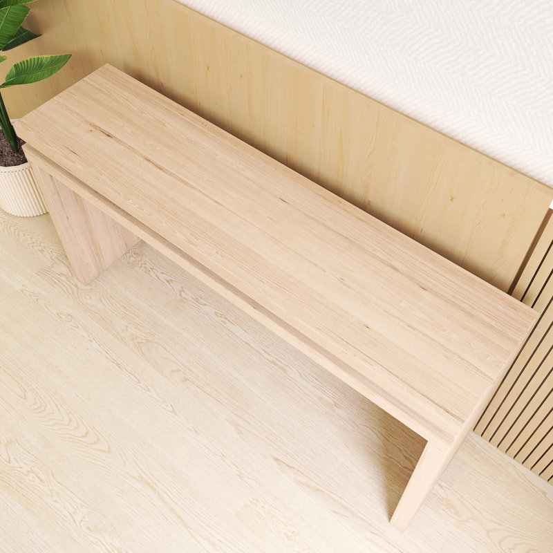 Console 59,84 po avec suspension à deux planches, Naturel antique