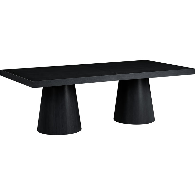 Hiromy Extendable Dining Table 11', Black