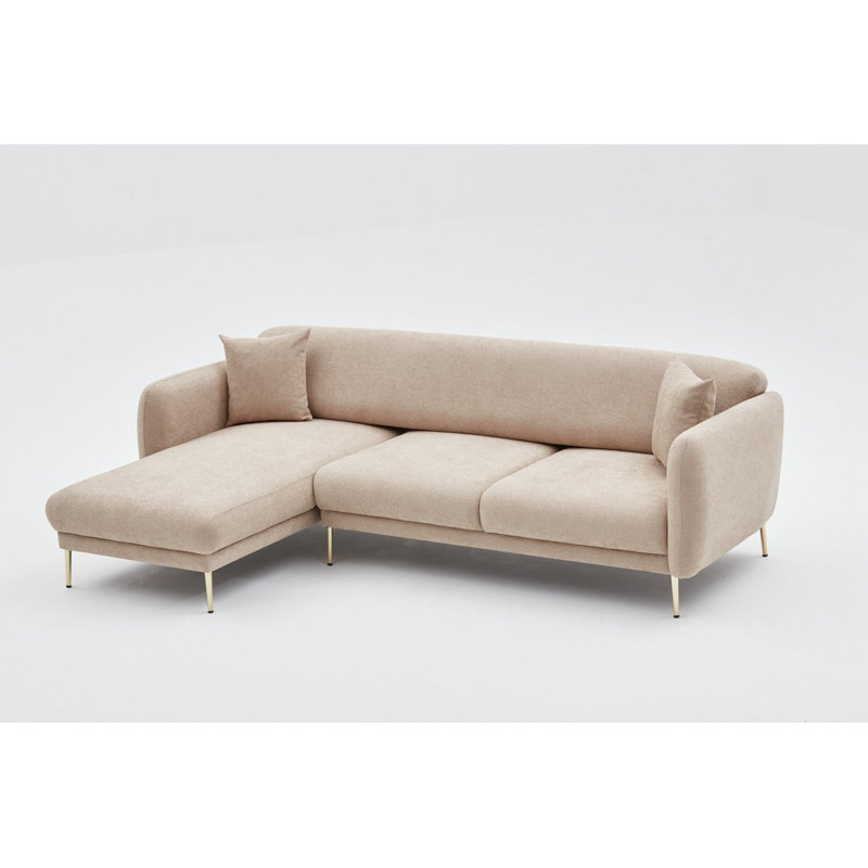 Darron 4 Seater Sleeper, Beige Gold