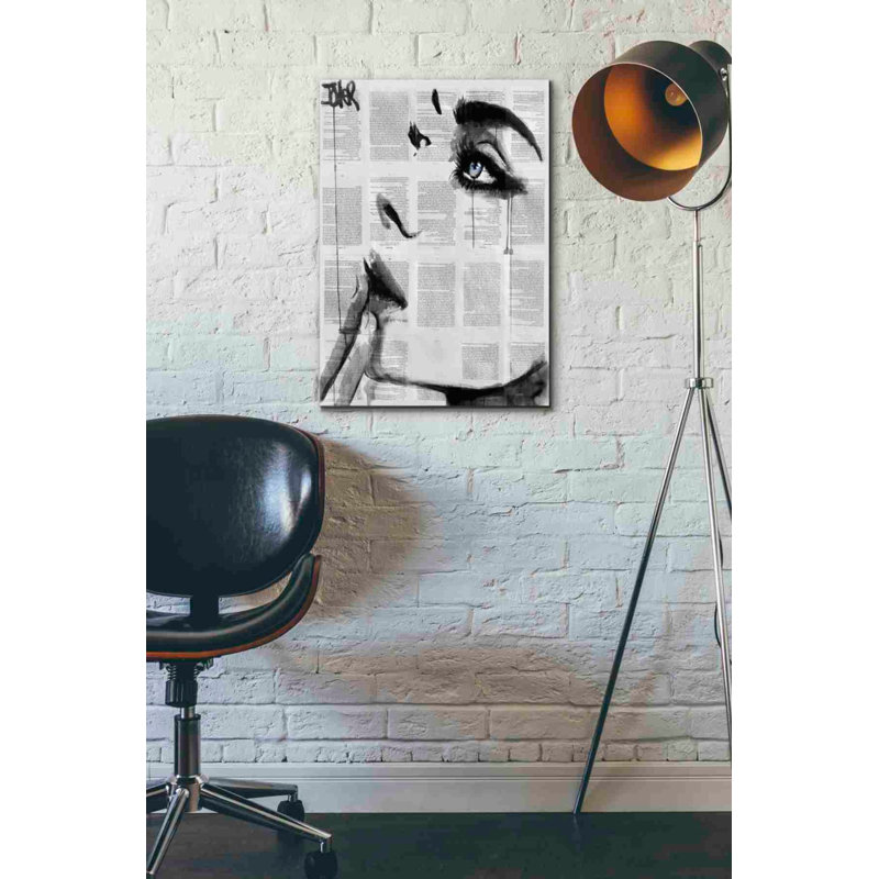 «Never Know» par Loui Jover, art mural sur toile, H 26 po x l 18 po x P 1,25 po
