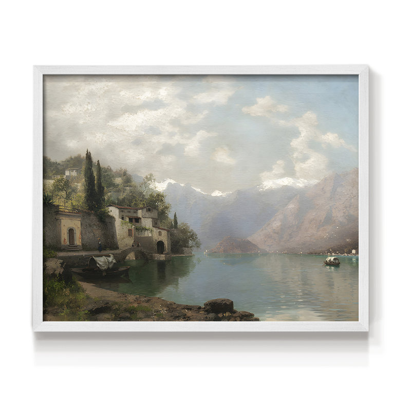 Paysages rétro-dxlvii-impression encadrée - réversible, H 8 po x l 10 po, Blanc