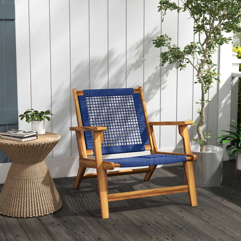 Chaise Adirondack en bois d'acacia Outsunny