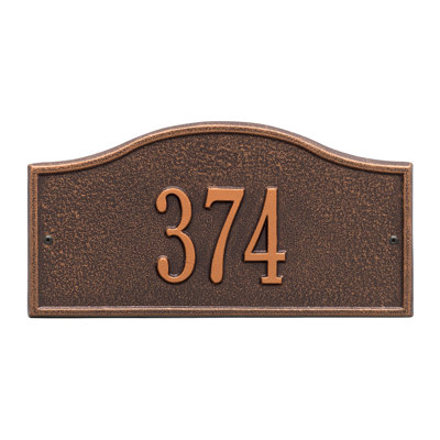 Rolling Hills 1-Line Wall Address Plaque
