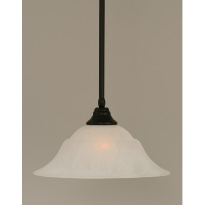 Stem Hung Pendant Shown With Marble Glass