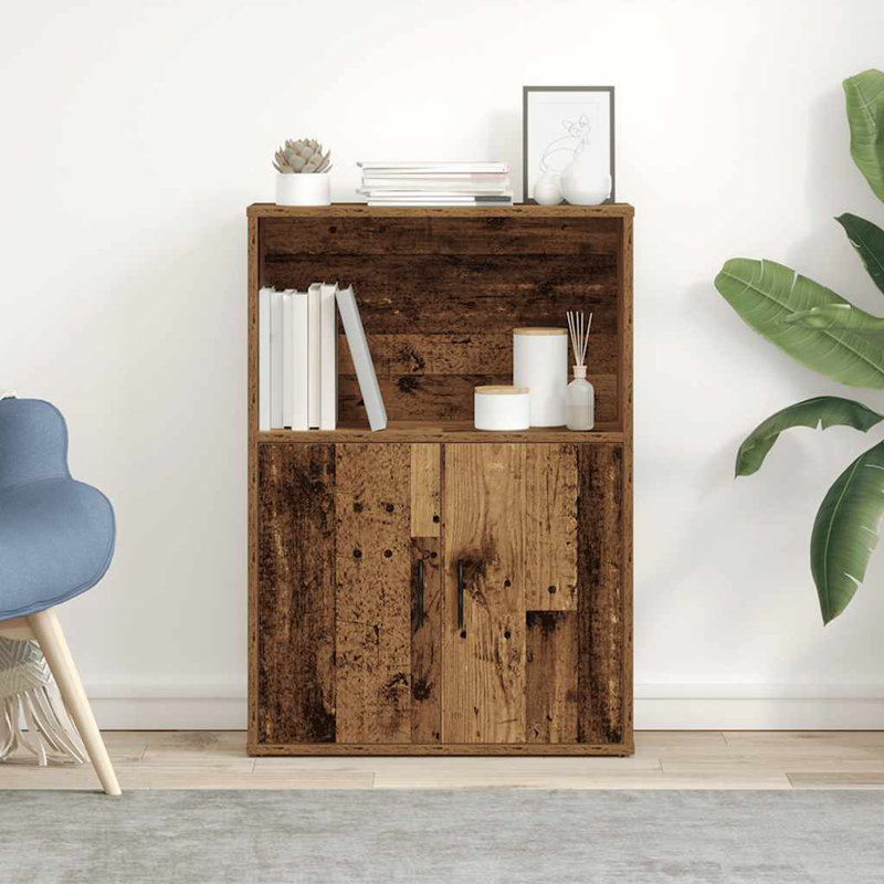 Shevetta 85cm H x 60cm W Bookcase, Old Wood