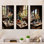 «Rustic Morning» - ensemble de 3 impressions de petit-déjeuner en métal