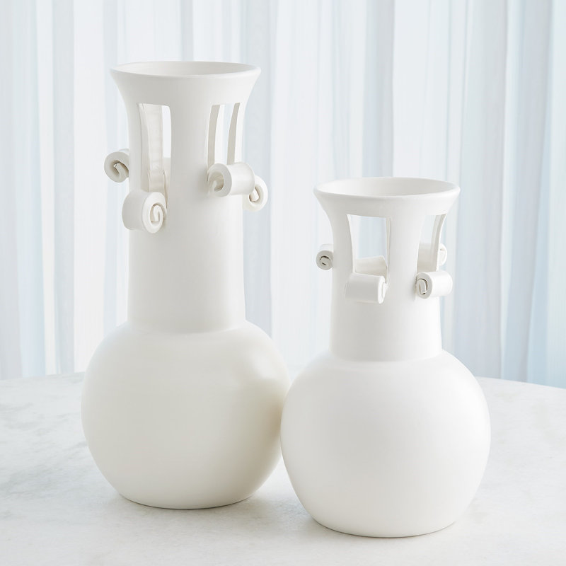 Ceramic / Porcelain Table Vase, Overall Height-  15.75"