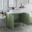 Meuble-lavabo autoportant simple l 30 po x P 19 po x H 35 po vert clair avec plateau fritté blanc