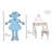 Princess & Frog Kids Vanity Set with Mirror