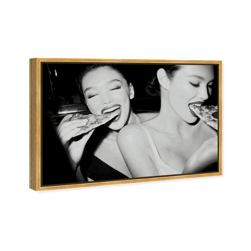 Midnight Mozzarella Print by Oliver Gal, 21"H x 31"W, Gold Floater Frame