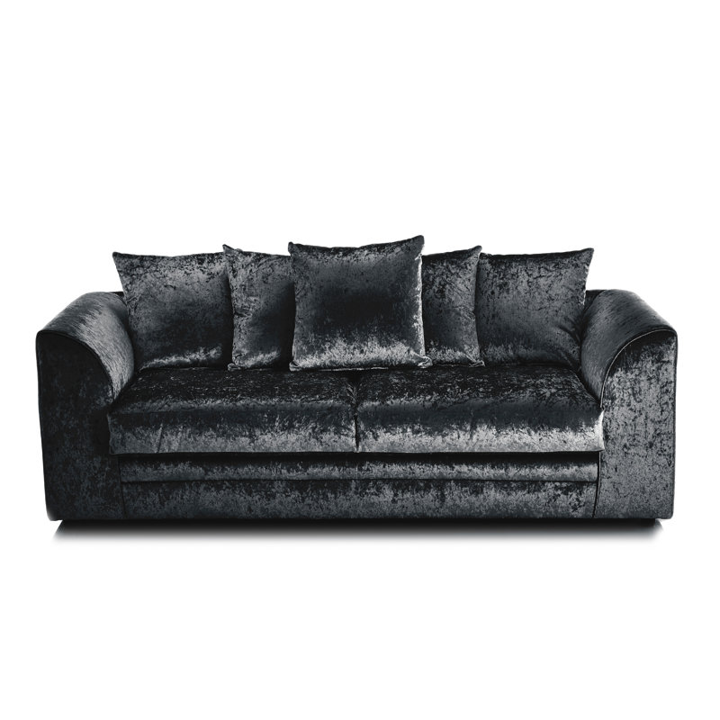 Romelia 3 Piece Sofa Set, Right Hand, Black