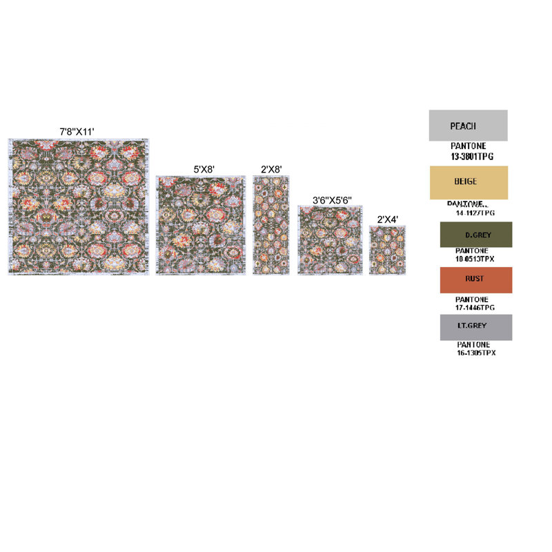 Tapis marocain gris foncé / rouge, Tapis de couloir 2 pi x 8 pi