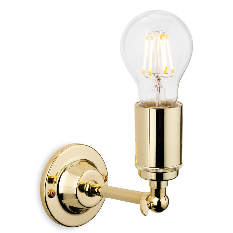 Candle Wall Light, Polished Brass