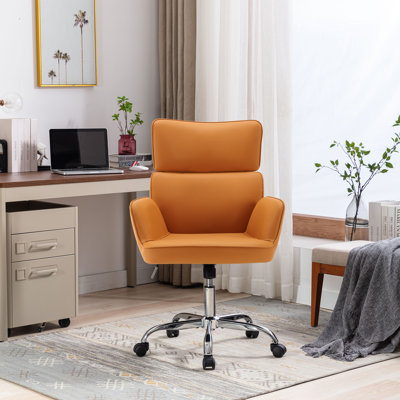 Chaise de travail pivotante en similicuir Caylin