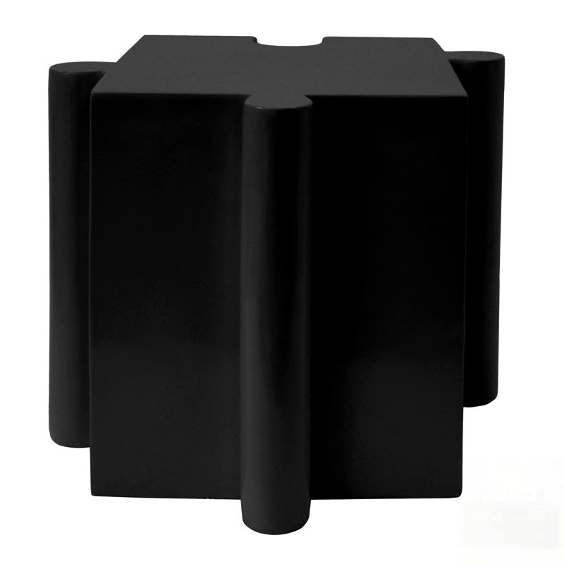 Art Side Table, Modular Convex Edge MGO Table - Buy Singles Or Combine For Custom Layouts, Indoor & Outdoor, Black