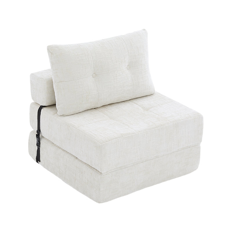 1 Seater Chenille Sofa Bed, Gray