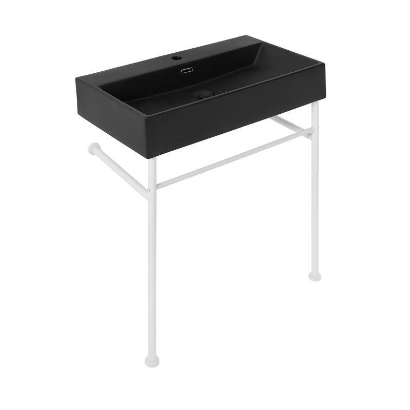 Lavabo console en céramique Claire, Noir