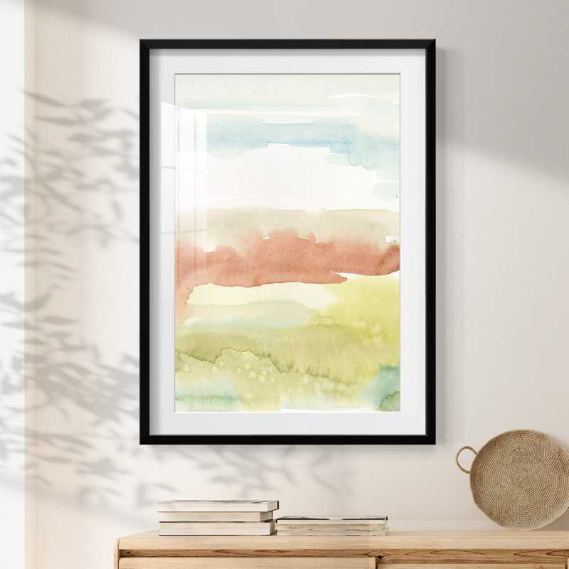Blush Sunrise II - impression encadrée, H 28,5 po x l 20,5 po, Noir