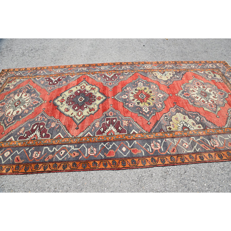 Tapis frais, tapis turcs, tapis rétro, tapis de luxe rouges, tapis de salon, tapis bohème, grands tapis de 5,5 x 11,4 pi