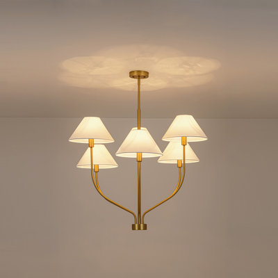 6 -Light Dimmable Chandeliers with Linen Shade