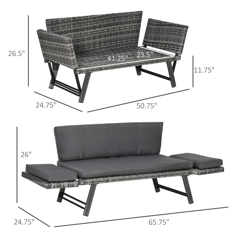 Fauteuil convertible en rotin Latitude Run®