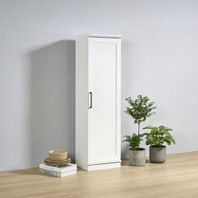 Armoire de rangement Slim Pantry avec tablettes réglables, armoire de cuisine étroite à porte simple pour un rangement organisé dans la cuisine, le garage ou le bureau