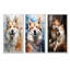 Chien Akita Affection - ensemble de 4 reproductions d'art mural-1031226532-1031226587