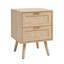 Ahamadou 40cm W Rattan Bedside Table