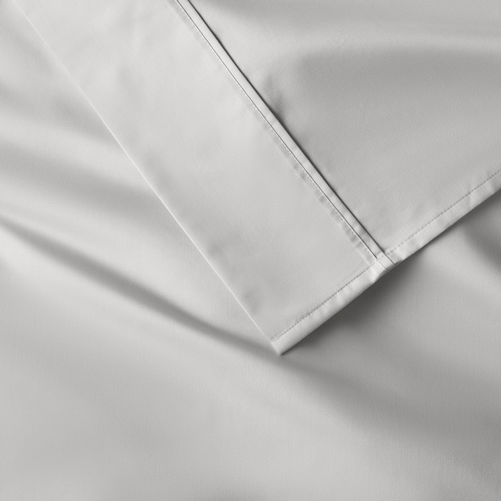 Danfield Cotton Sateen Sheet Set, Soft Gray, King Sheet Set + 1 Fitted Sheet + 2 Pillowcases