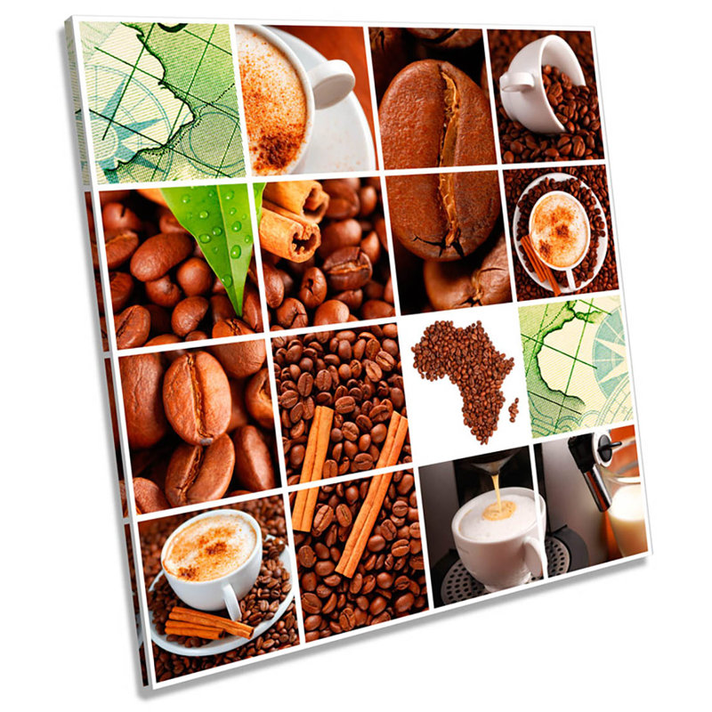 X0003 Coffee Beans Kitchen Food Drink - Wrapped Canvas Print, 60cm H x  60cm W
