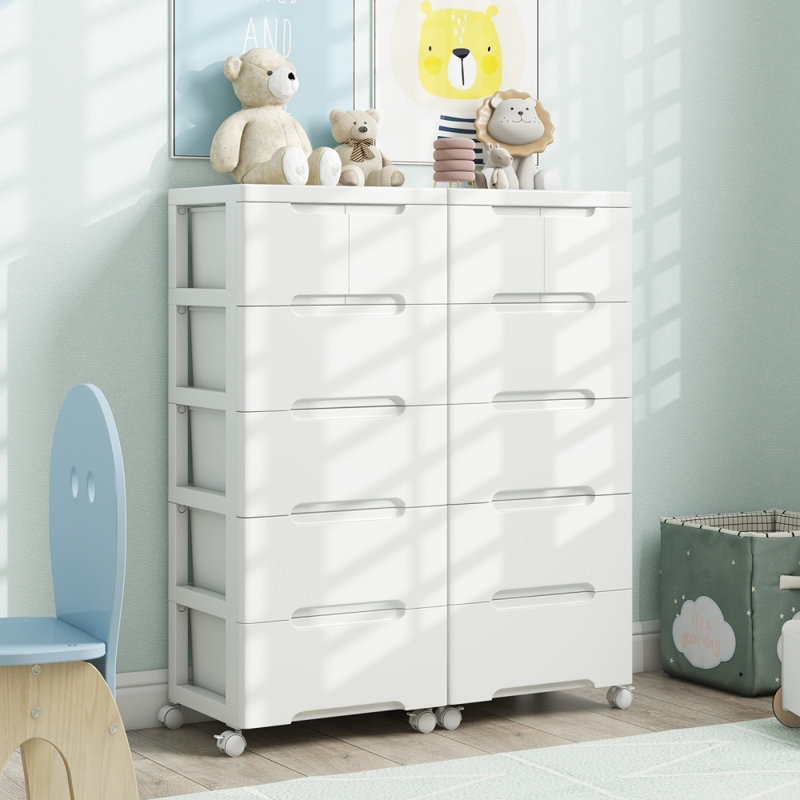 Armoire de rangement à roulettes avec roulettes universelles et tiroirs de 5/6/7