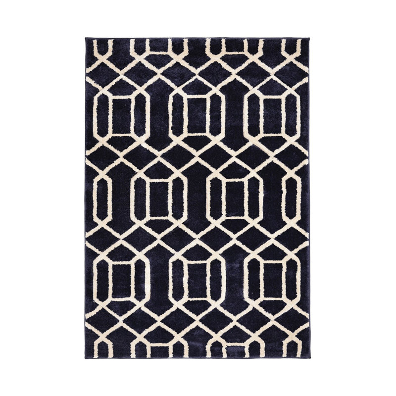NEWPORT LATTICE NAVY , Rectangle 120 x 170cm