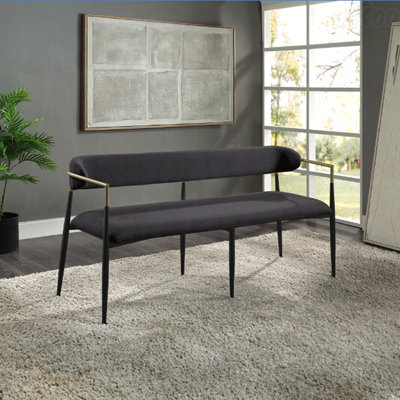 Banc - Siège rembourré en tissu chenille