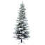 Utica Flocked Fir Slim Unlit Artificial Christmas Tree-44406188