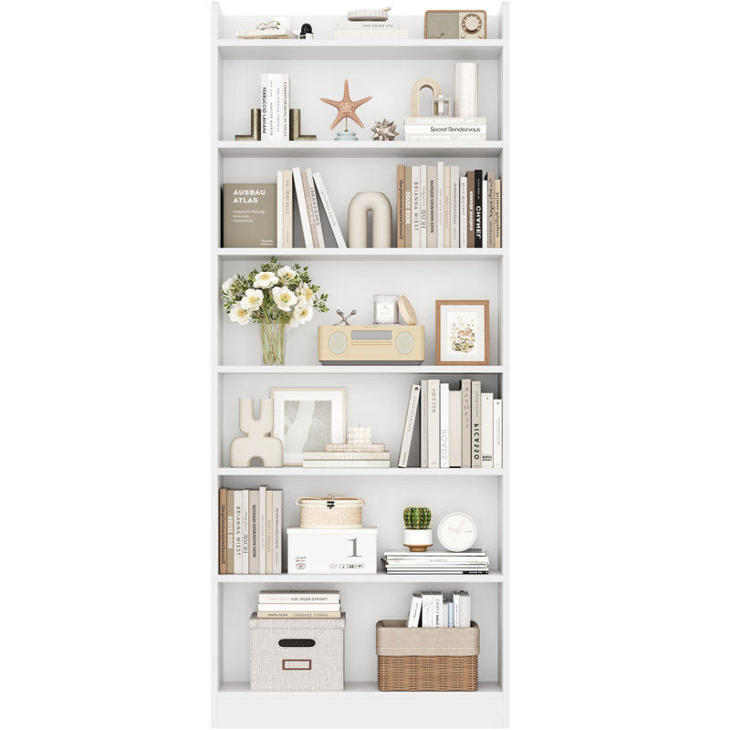 Standard Bookcase, White, (7 Shelves) 180.5" H x 60" W x 24" D