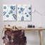 "Blue Toned Plant", ensemble de 2 reproductions d'art sur toile, par Hannah Dawson-2104792119