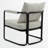 Mid-century Modern Upholstered Accent Chair With Ultra Thick Cushion And Industrial Metal Frame-1041403351