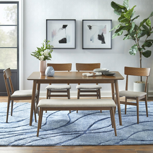 Dining Table with Bench Kitchen & Dining Room Sets You'll Love | Wayfair