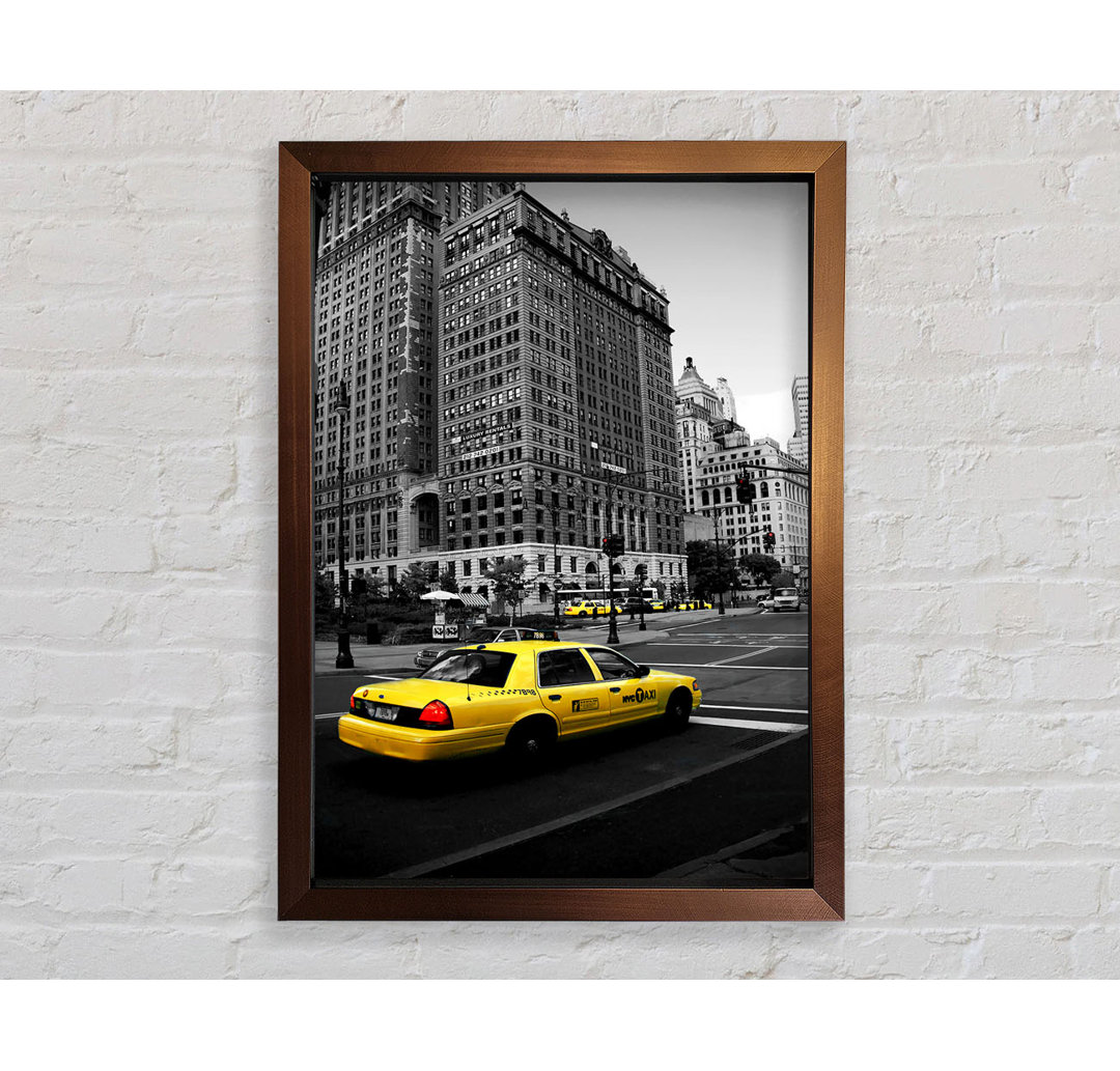 NYC Yellow Cab - Einzelne Bilderrahmen Kunstdrucke