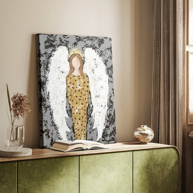 Anges tout le monde III - galerie Cavas sur mesure, H 18 po x l 12 po