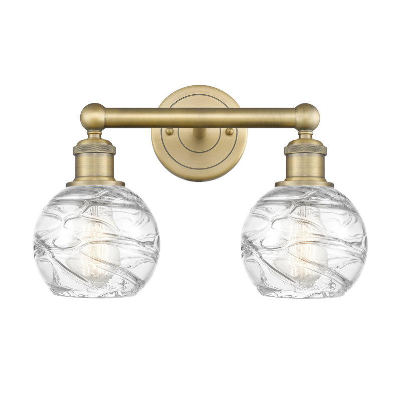 Cambria 2 - Light Dimmable Vanity Light, Brushed Brass, Clear