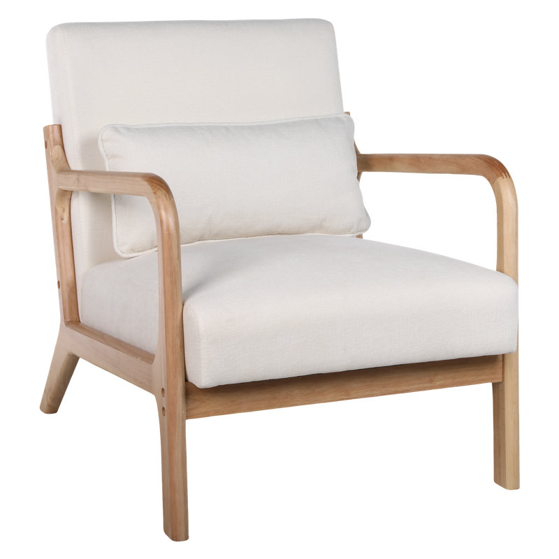 Fauteuil Mid-Century moderne, Beige, Brun