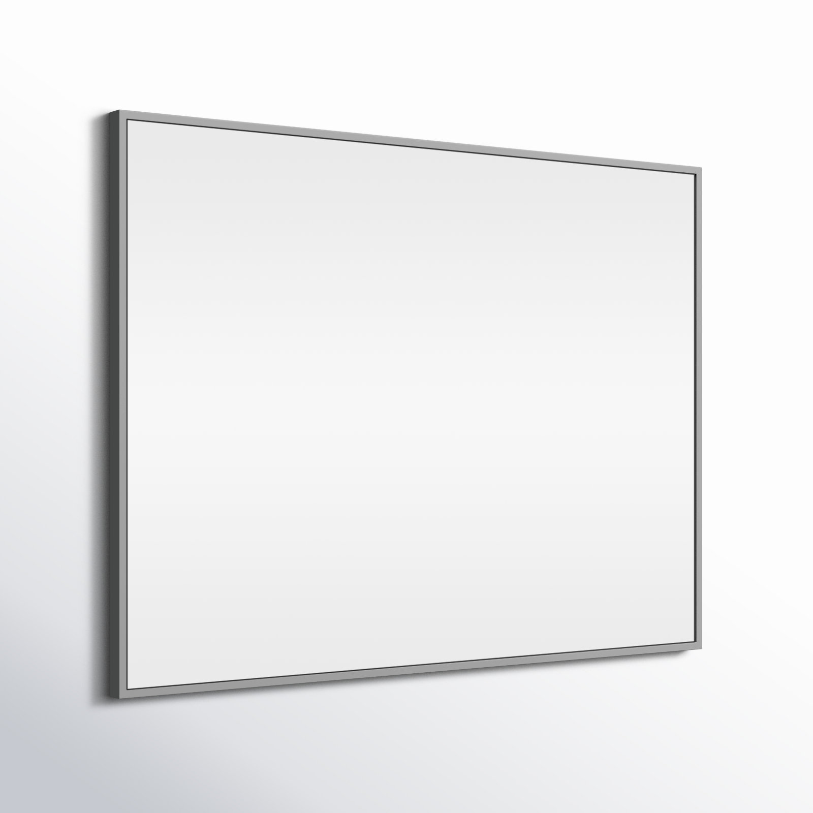 Sabine Metal Rectangle Wall Mirror, 36" x 27", Silver