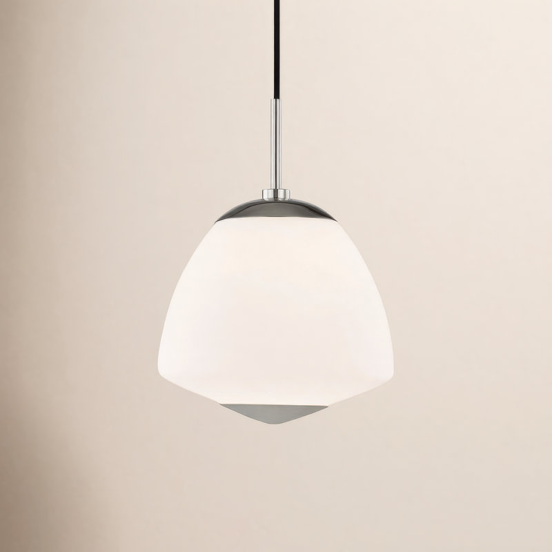 Darby 1 - Light Single Pendant, Aged Brass, 13.75" H x 10" W x 10" D