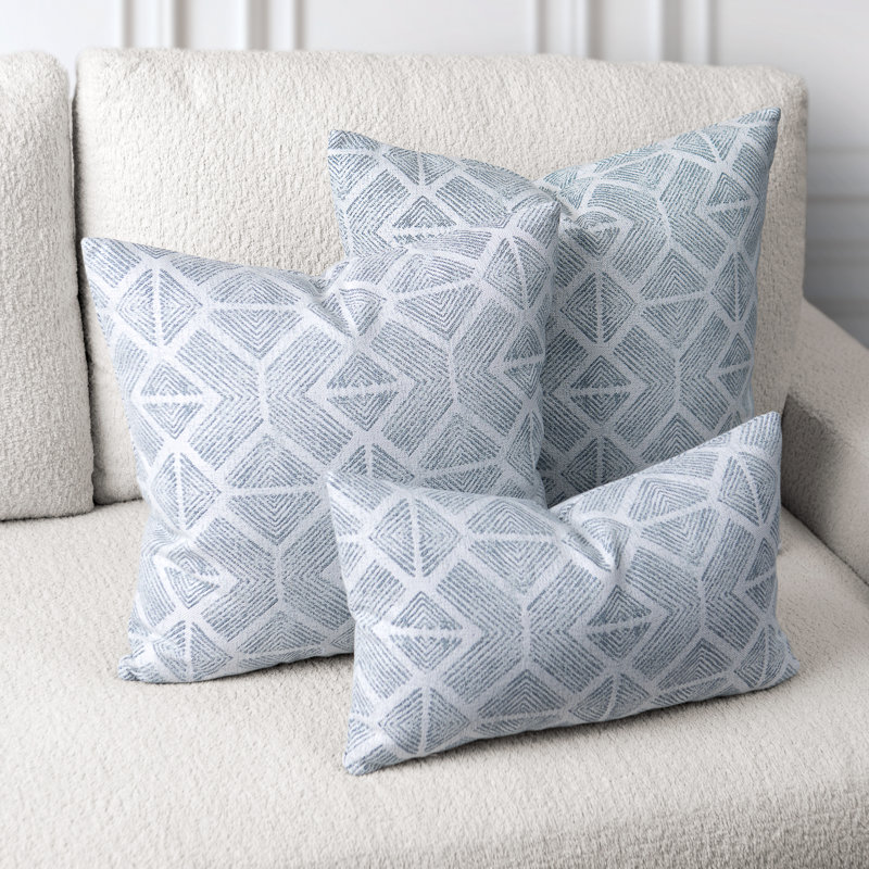 Bakuba Outdoor Square Sunbrella® Pillow Cover & Insert, 20"H x 20"W, Stream