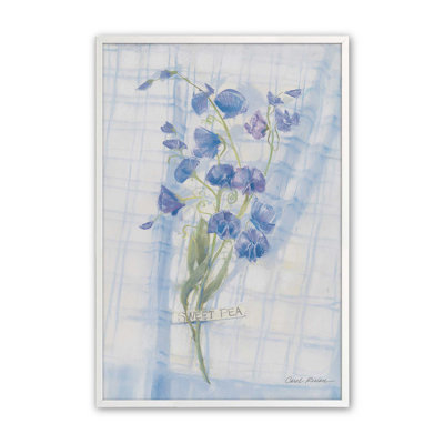 «Sweet Pea On Linen» par Carol Rowan, reproduction d'art sur toile