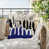Navy Blue/Black/Off-White Abstract