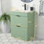 Ensemble de meuble-lavabo simple autoportant 24 po avec plateau en céramique 24 po
