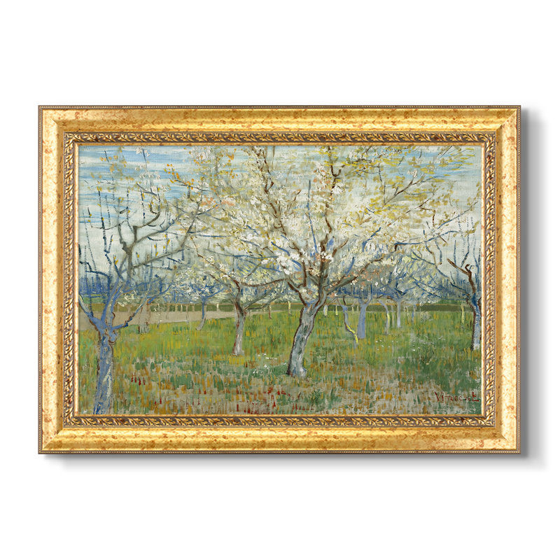 Le verger rose, 1888 - Vincent van Gogh - Toile encadrée sur mesure, Format intérieur 20 po x 28 po, Toile avec cadre
